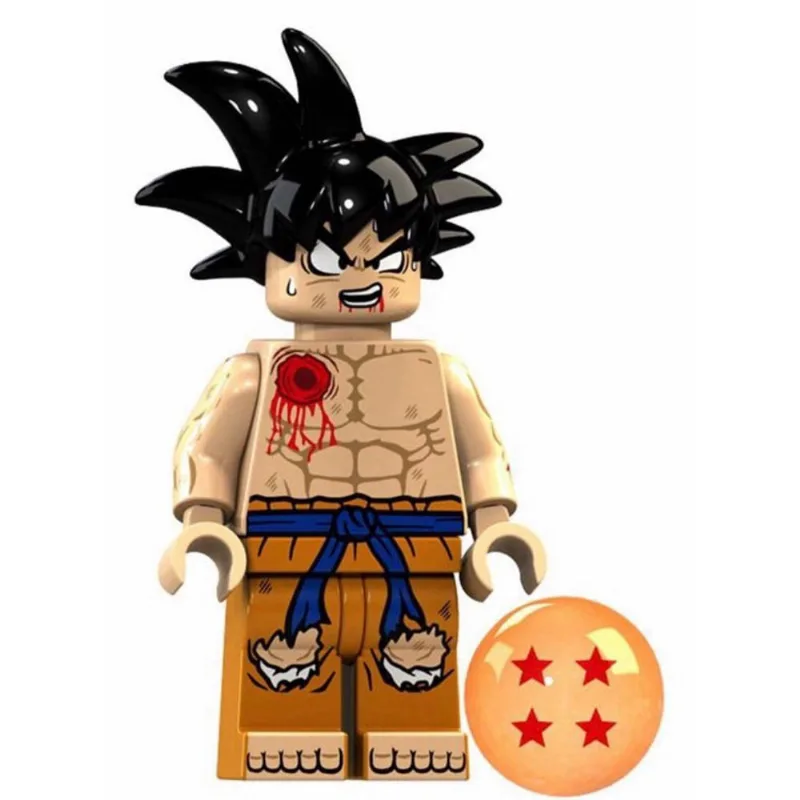 Boneco Blocos De Montar Goku Damaged Dragon Ball
