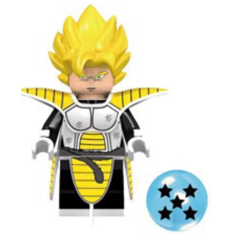 Boneco Blocos De Montar Goku Sayan Saga Dragon Ball