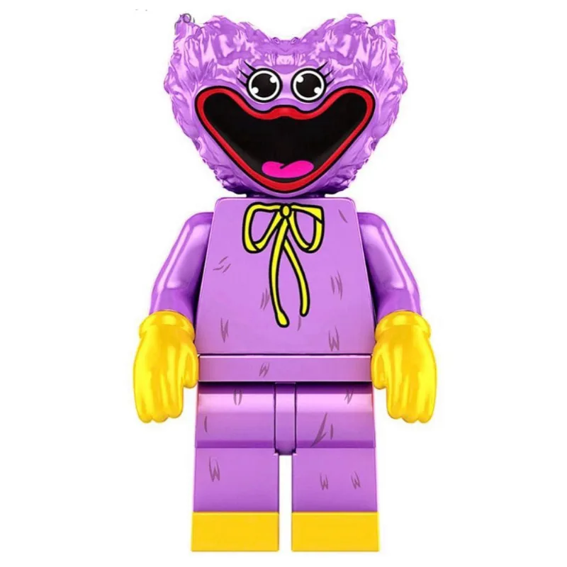 Boneco Blocos De Montar Huggy Wuggy Lilás Poppy Playtime