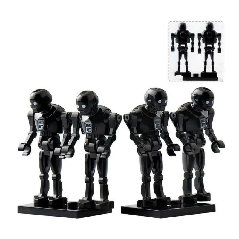 Kit 4 Boneco Bloco De Montar K2So Imperial Droid Star Wars