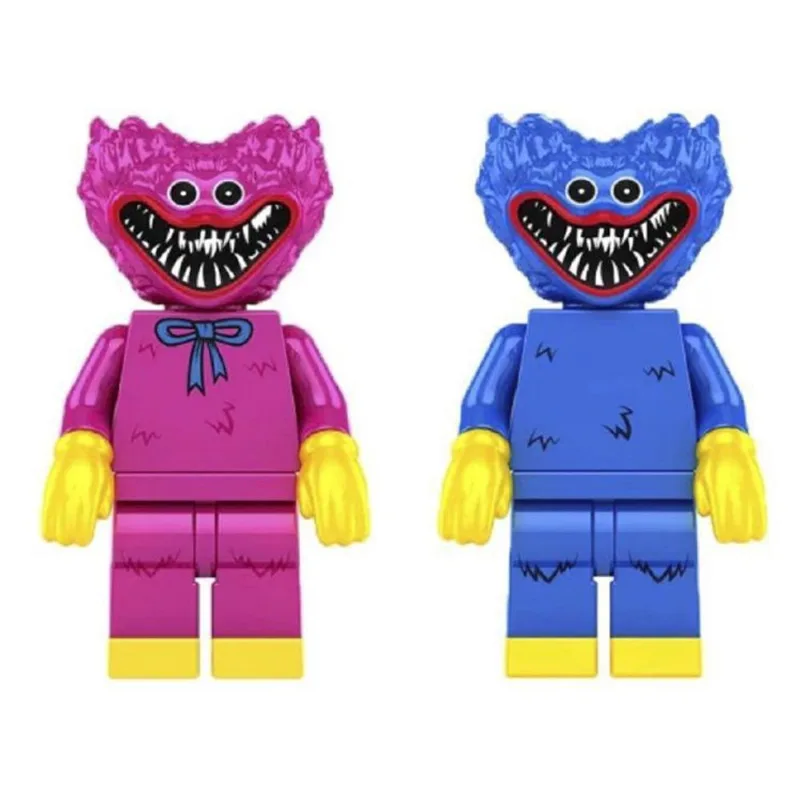 Bonecos Blocos De Montar Dupla Poppy Huggy Wuggy Kissy Missy