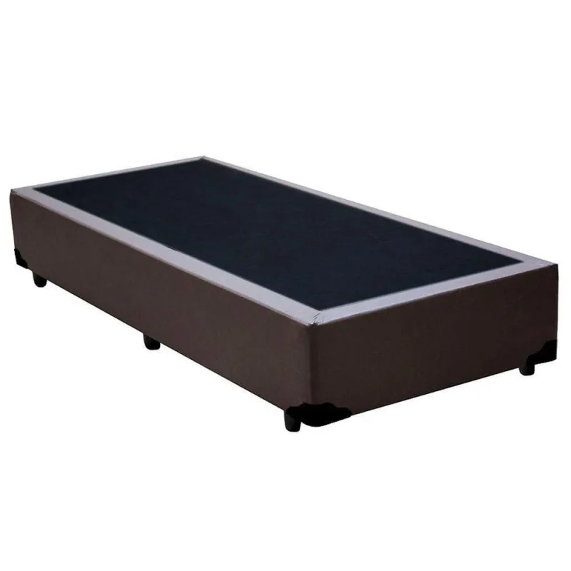 Cama Box Solteiro Sintético Mega Cama Marrom 88x188x42cm - OUTRAS - Colchões