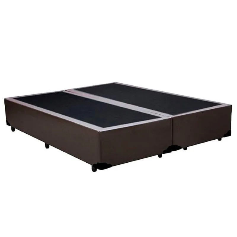 Cama Box Queen Bipartido Sintético Mega Cama Marrom 158x198x42cm - OUTRAS - Colchões