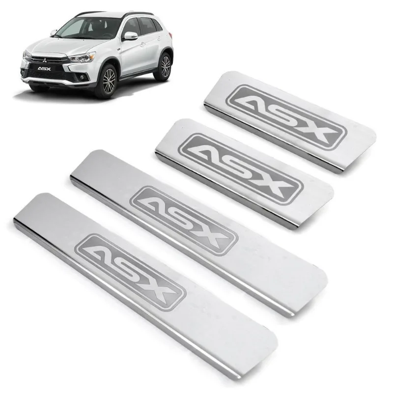 Soleira Aço Inox 4 Portas Gravada Laser Promoção Asx 2014
