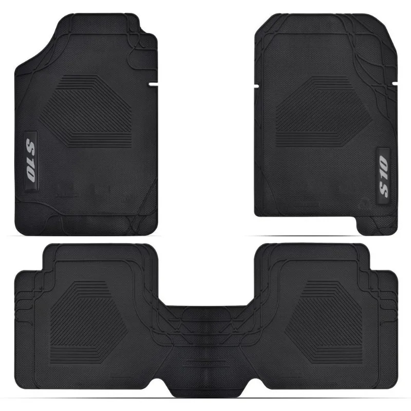 Tapete Borracha Carro Preto Manual S10 Cabine Dupla 2006