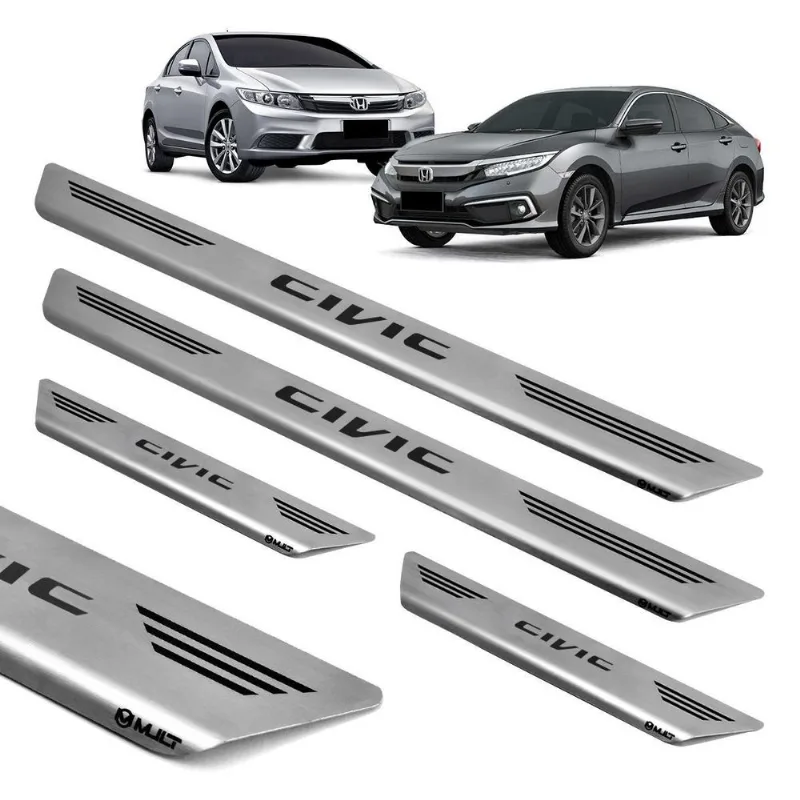 Soleira Aço Inox Escovado Porta Original Mult Civic 2012