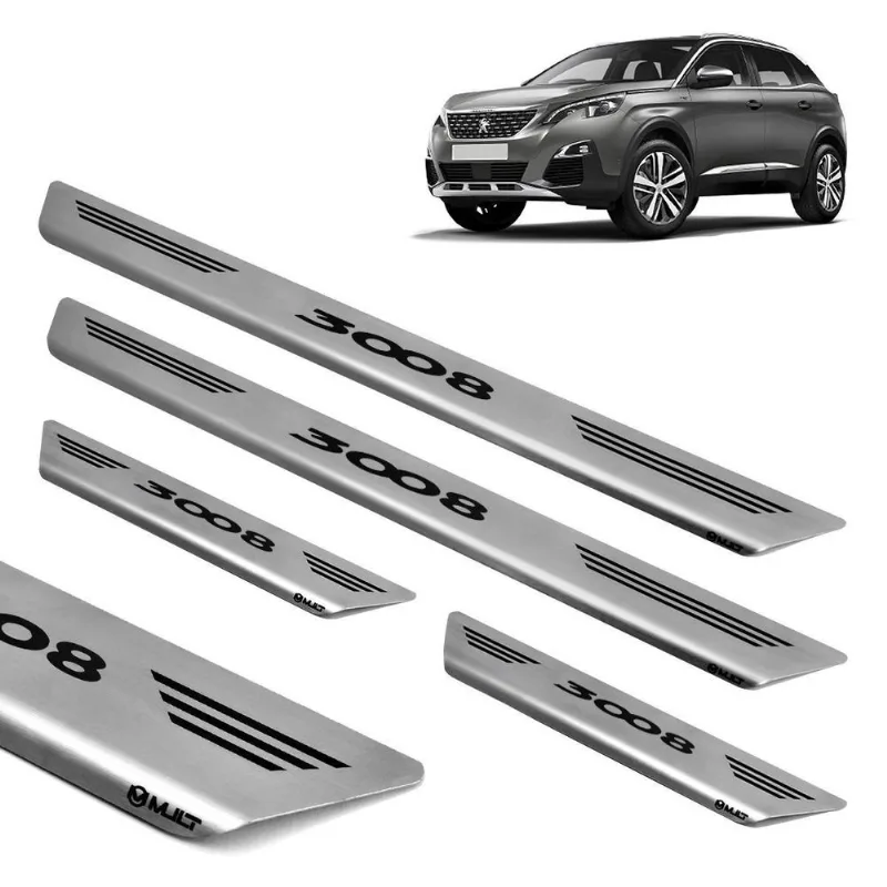 Soleira Inox Escovado Porta Original Mult Peugeot 3008 2019