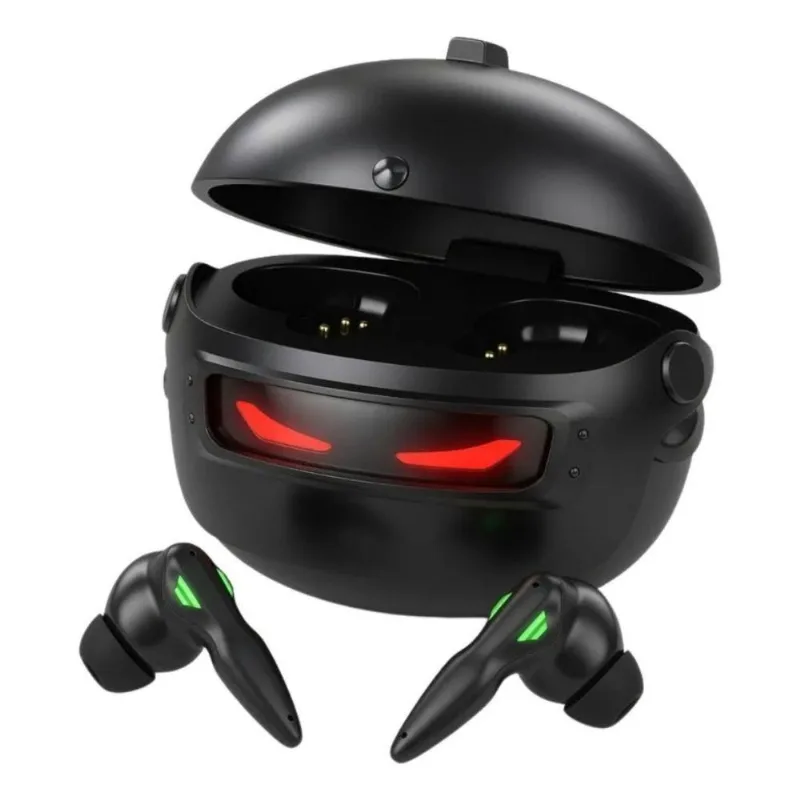Fone De Ouvido Gamer Bluetooth Mdm Modelo Capacete Resposta Rapida Rgb Com Led