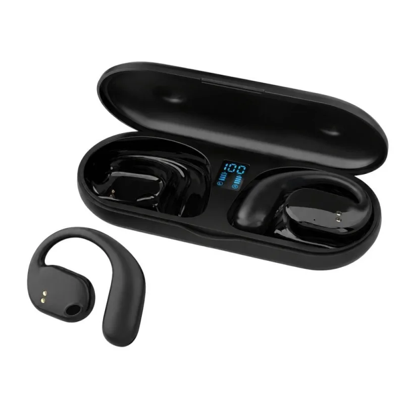 Headset MDM Premium Condução Óssea Bluetooth 5.3 com Microfone Integrado Preto - MDM - Agro