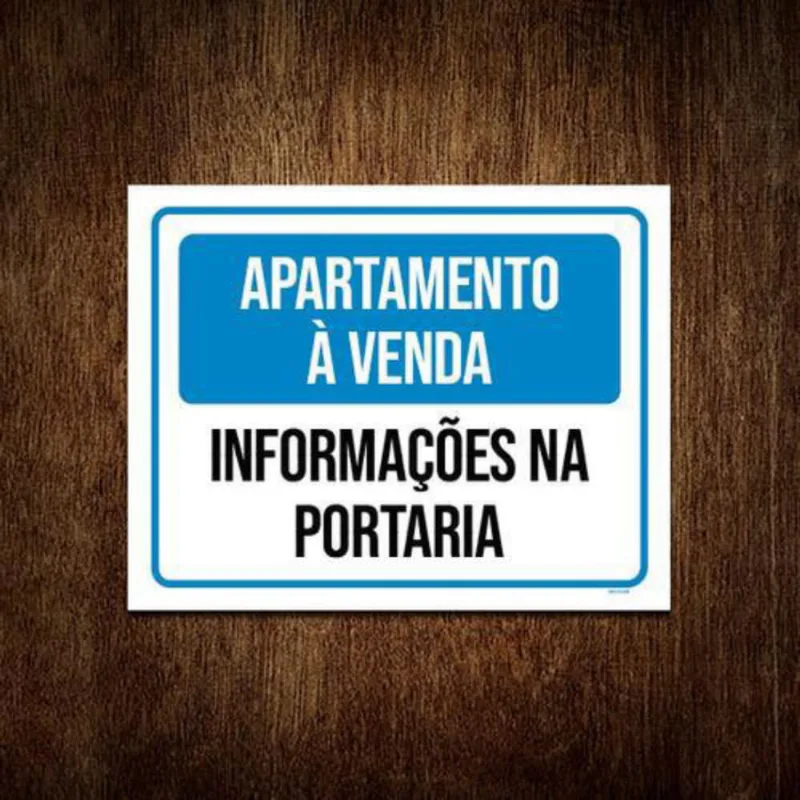 Placa Apartamento À Venda Informações Portaria 27X35
