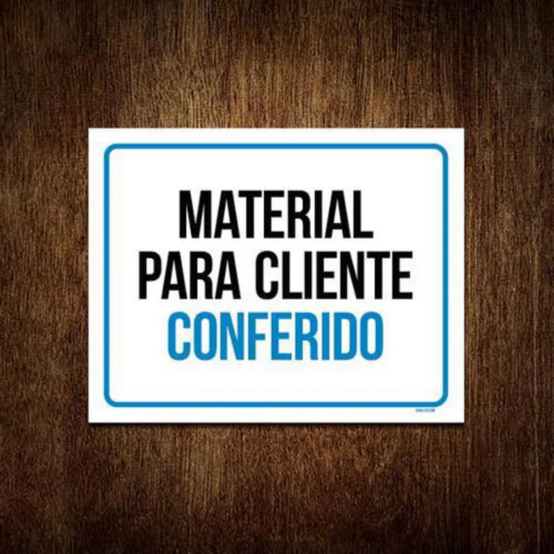 Kit 3 Placa Azul Sinalização - Material Cliente Conferido