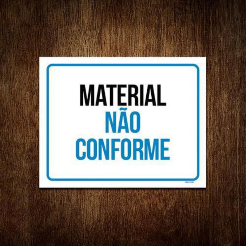 Kit 3 Placa Azul Sinalização - Material Não Conforme