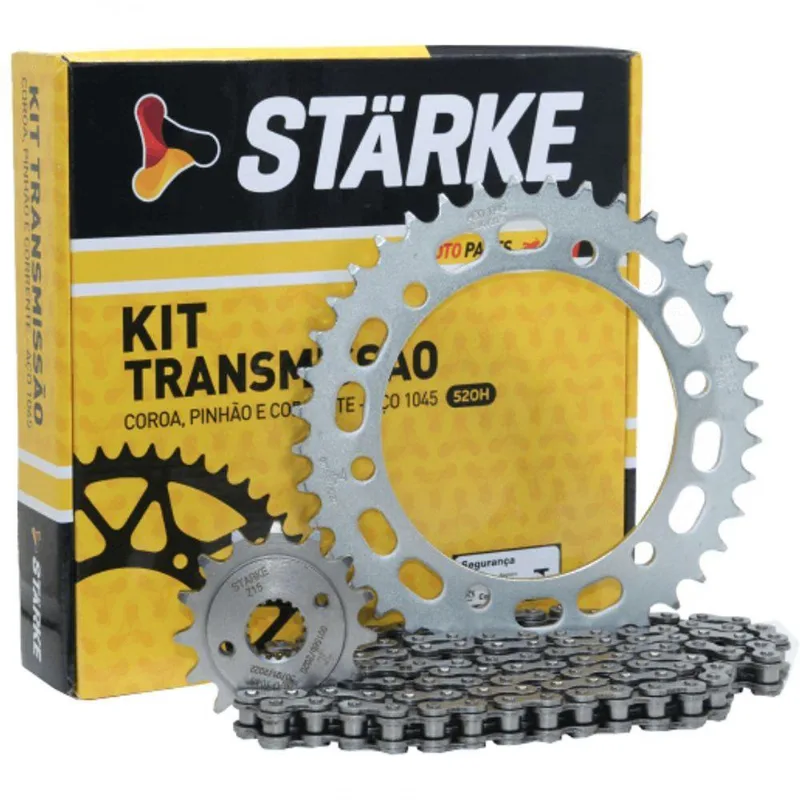 Kit Relação Moto Coroa Corrente Pinhao Nx4 Falcon Aço 1045