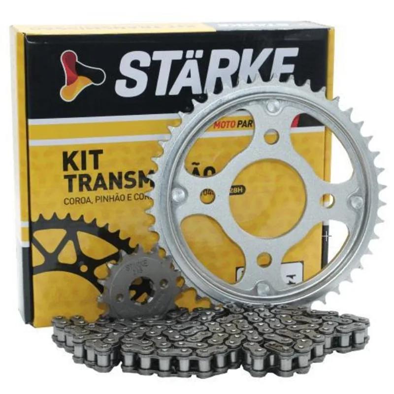 Kit Transmissão Relação Moto Titan 150/160 Fan S/ Retentor