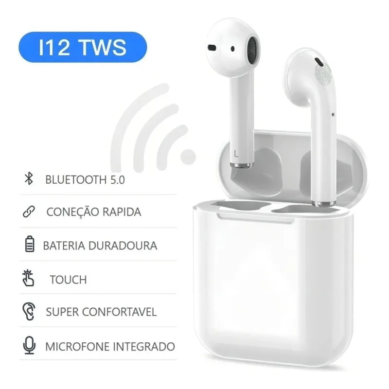 Fone de Ouvido I12 Potência Máxima Preferido - MDM - áudio