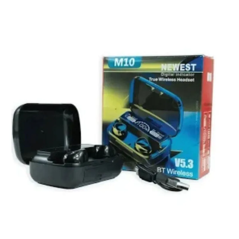 Fone de Ouvido sem Fio Bluetooth MDM M10 com Case Power Bank para Maratonas 4 Horas de Uso