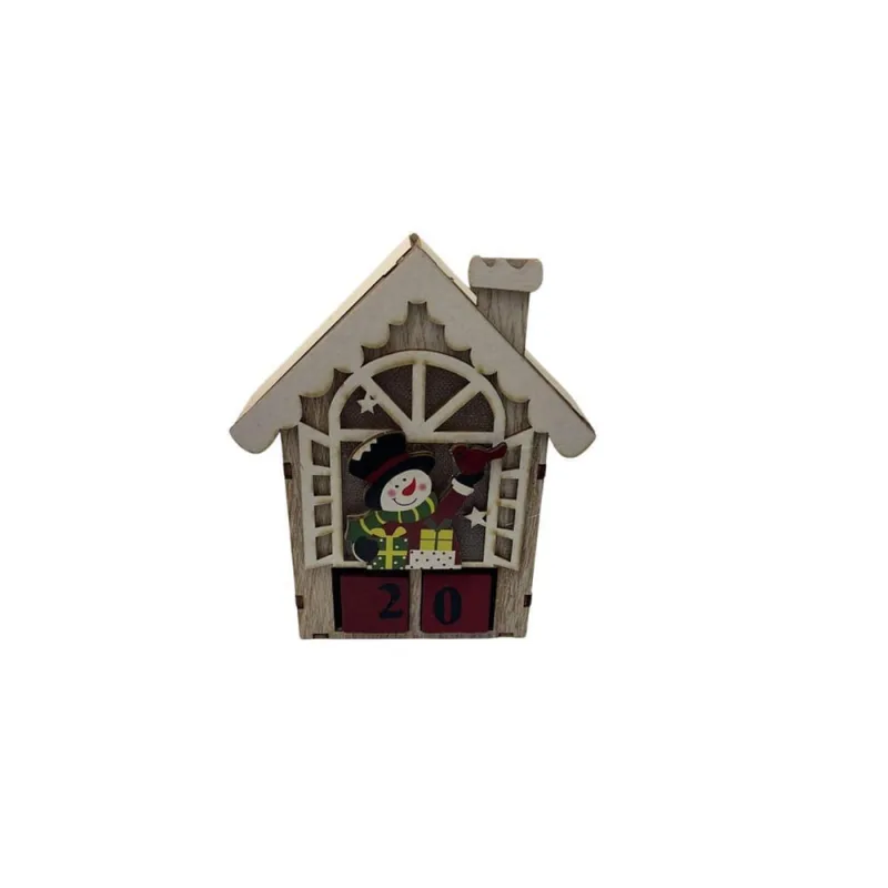 Enfeite Natalino com Calendário e LED - 14 cm - 12 cm - 4 cm - Não Disponível - Artigos De Festa