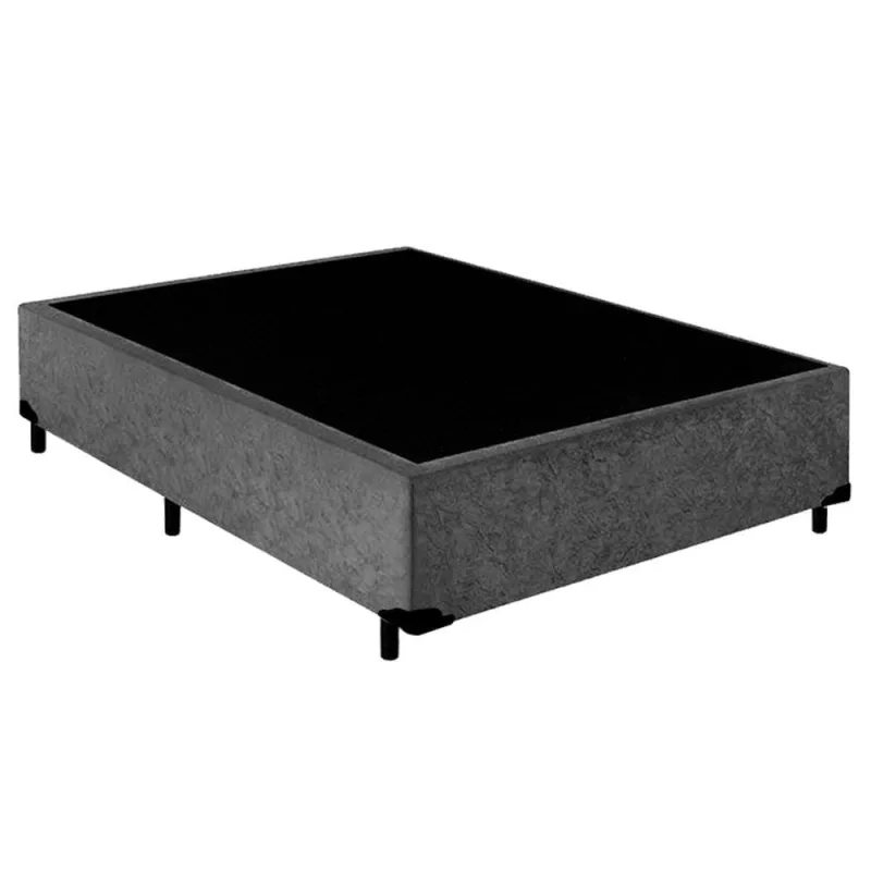 Cama Box Casal Suede Mega Cama Cinza 138x188x42cm - OUTRAS - Colchões