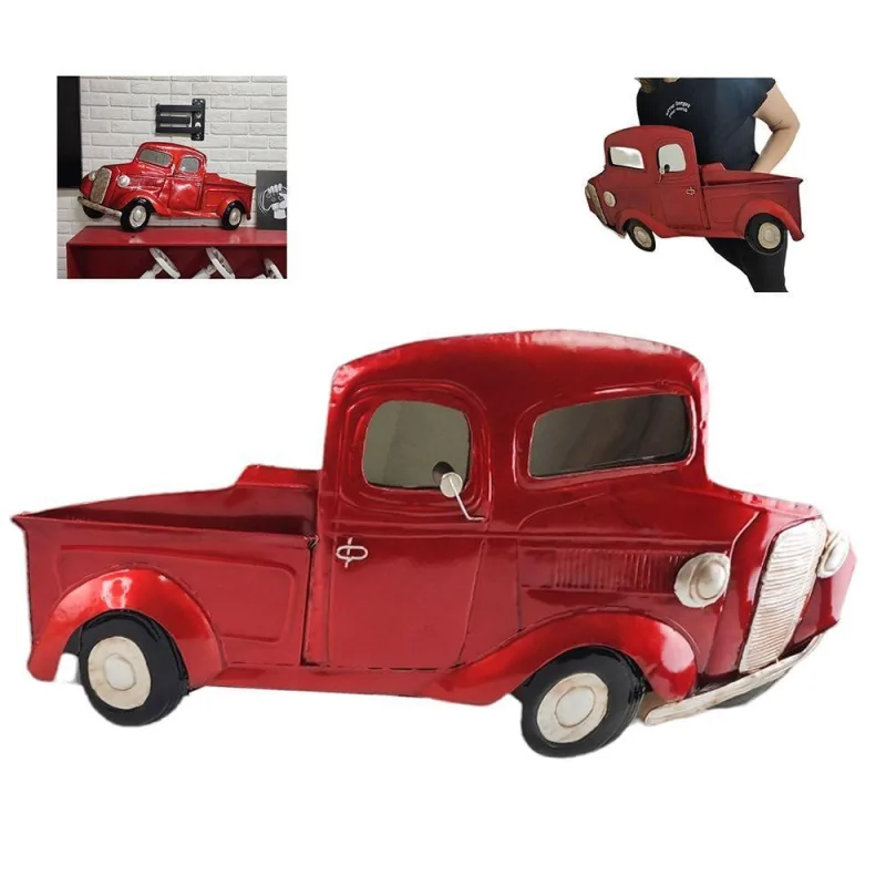Quadro Pick Up Espelhado 3d Estante Prateleira Vintage Parede Casa Quarto Retro Metal Carro Enfeite - OUTRAS