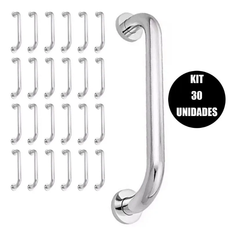 Alça De Apoio Kit30Uni Barra Inox Acessibilidade Banheiro
