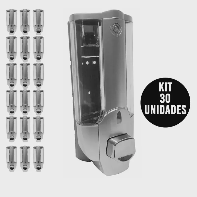 Dispenser Kit 30 Unidades Shampoo Alcool Gel Sabonete Casa Hotel Pousada Restaurante