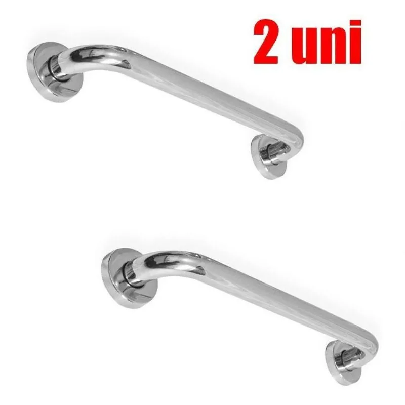 Alça De Apoio Inox 1x60cm 1x50cm Acessibilidade Kit2und