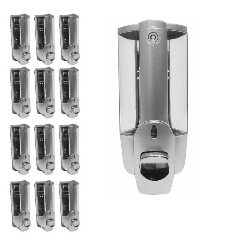 Dispenser Sabonete Liquido Shampoo Kit 16 Unidades Alcool Gel Hotel Restaurante Pousada Banheiro