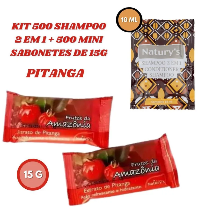 Kit 500Un Sabonete 15G E 500Un 2X1 Pousada Hotel Motel Spa