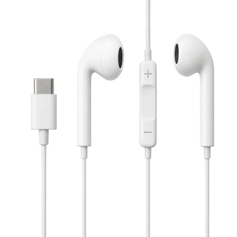 Fone de Ouvido com Fio Usb-C MDM Classic Uso Urbano com Microfone Branco - MDM - áudio