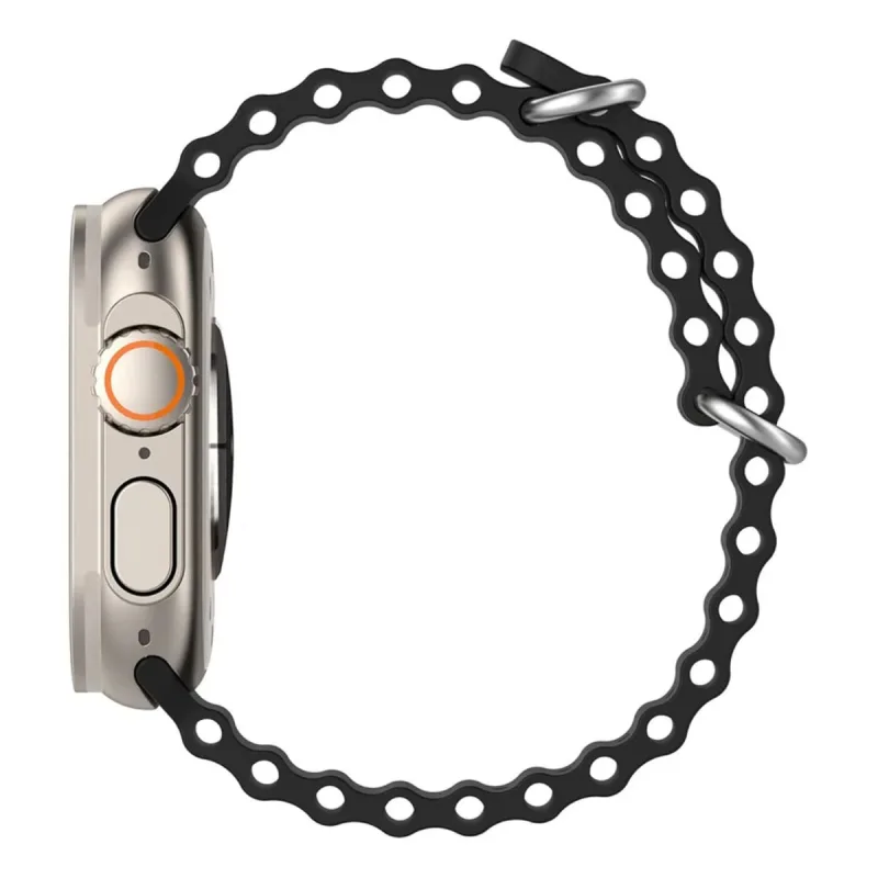 Pulseira Ondulada Preta para APP 40MM Sofisticada - MDM