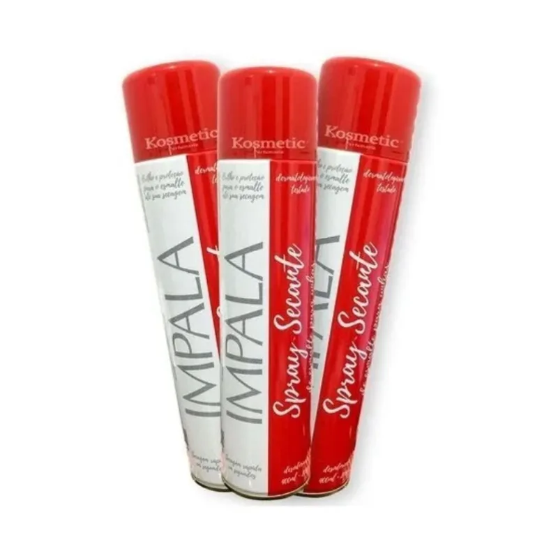 Kit 3 Impala Spray Secante De Esmalte 400 Ml para Manicure