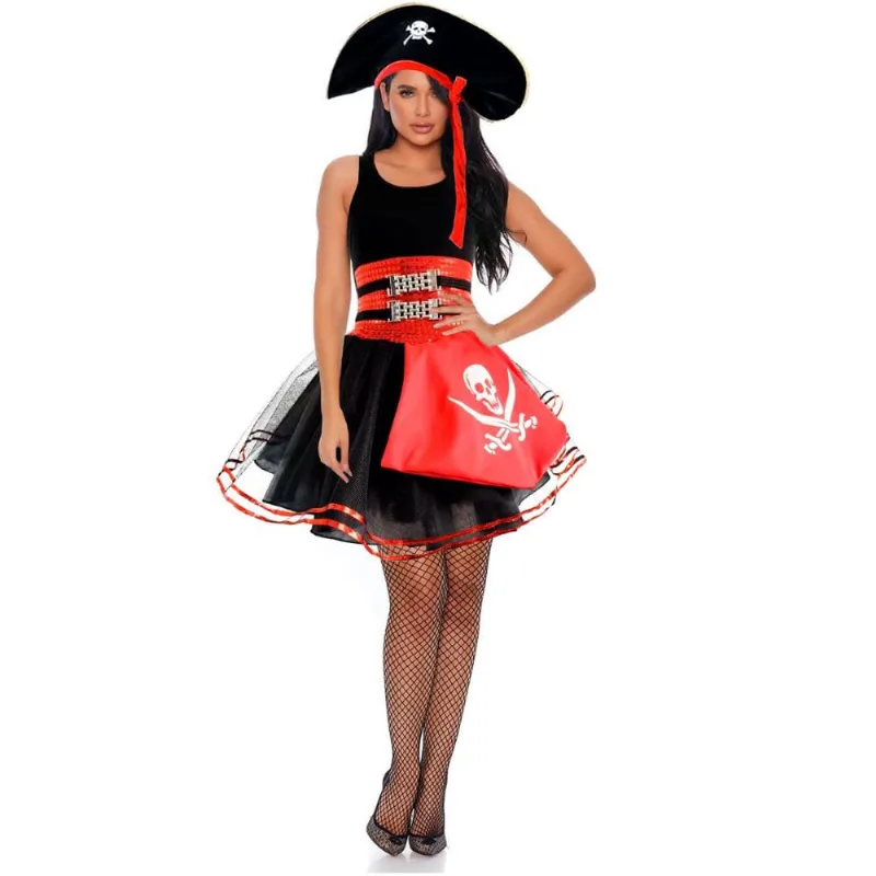 Fantasia de Pirata Adulto Vestido Feminino