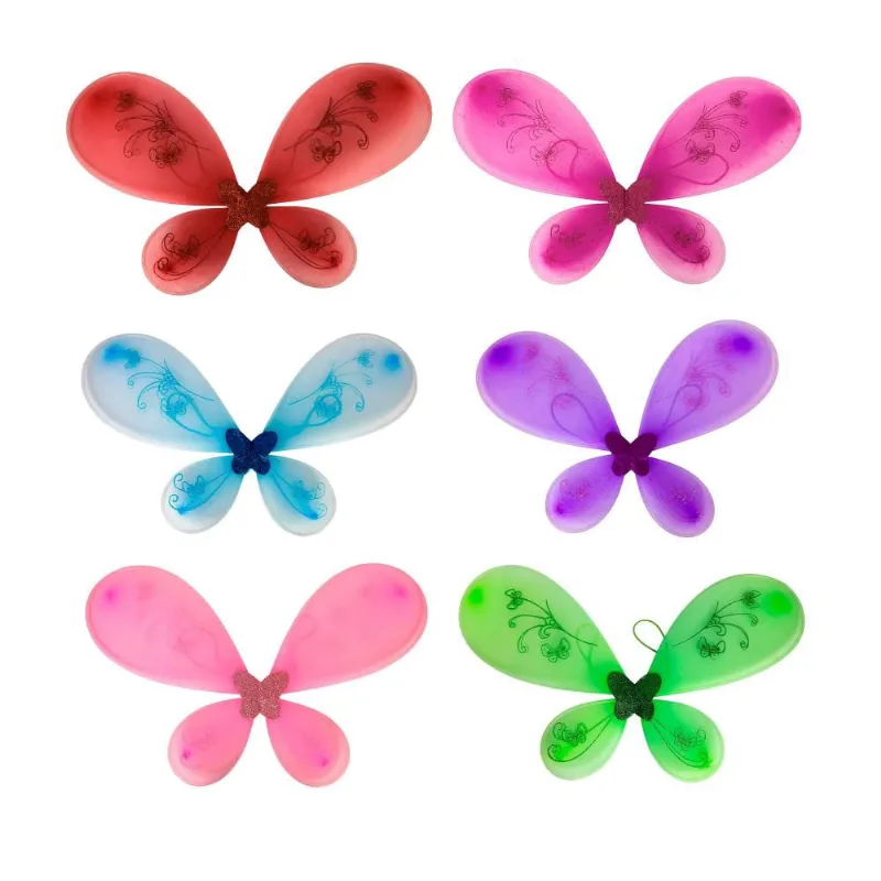 Asa de Fada c/ Luz Led Para Fantasia de Carnaval Variação Cor