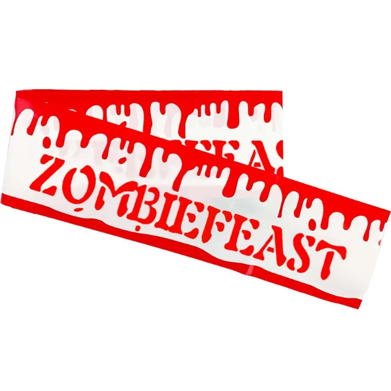 Faixa Decorativa de Halloween Isolamento Cena de Crime com 6 Metros Zombie Feast