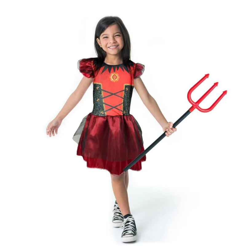Fantasia de Halloween Menina Diabinha c/ Tridente