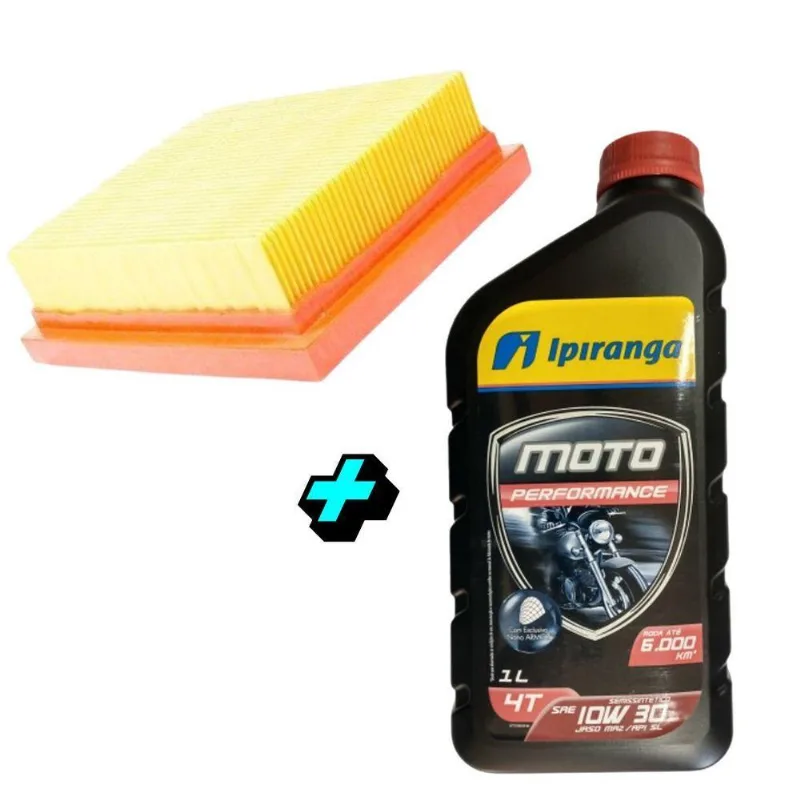 Filtro Ar + Oleo Ipiranga Moto Nxr 125 Bros Es 2013 Até 2015