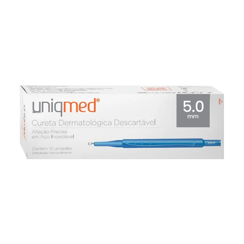 Cureta Dermatológica Descartável 5,0mm Uniqmed