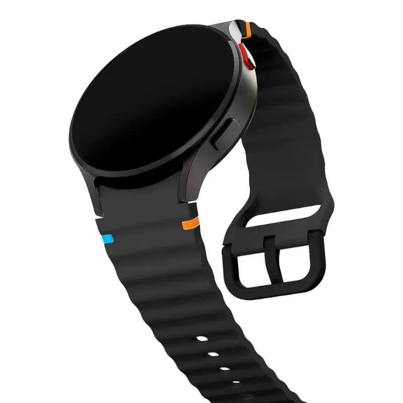 Pulseira Preta Silicone Esportiva P/ Watch FE