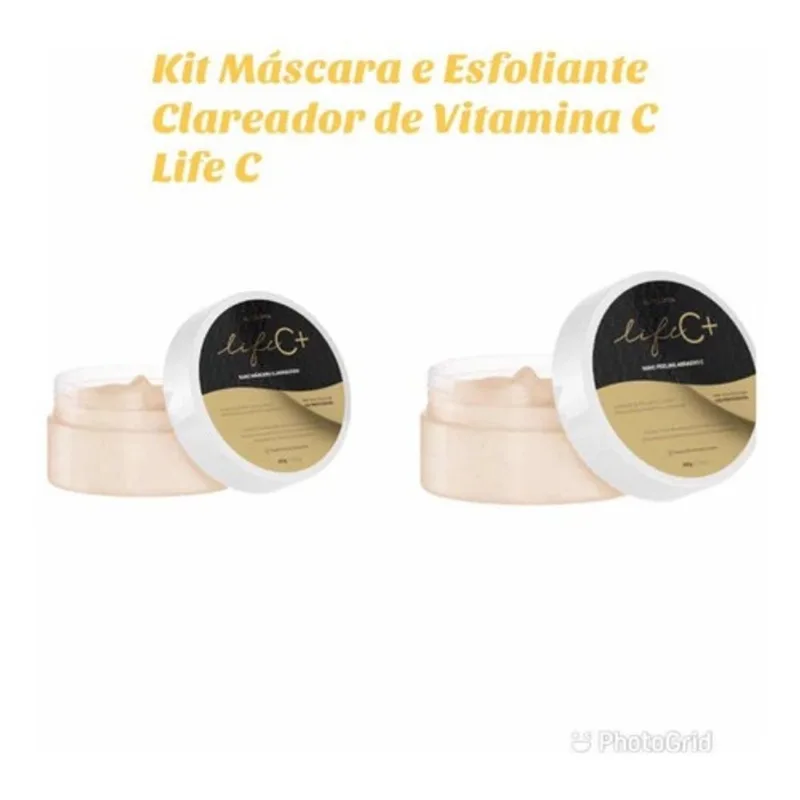 Kit Máscara E Esfoliante Clareador Vitamina C Life C Tulipia