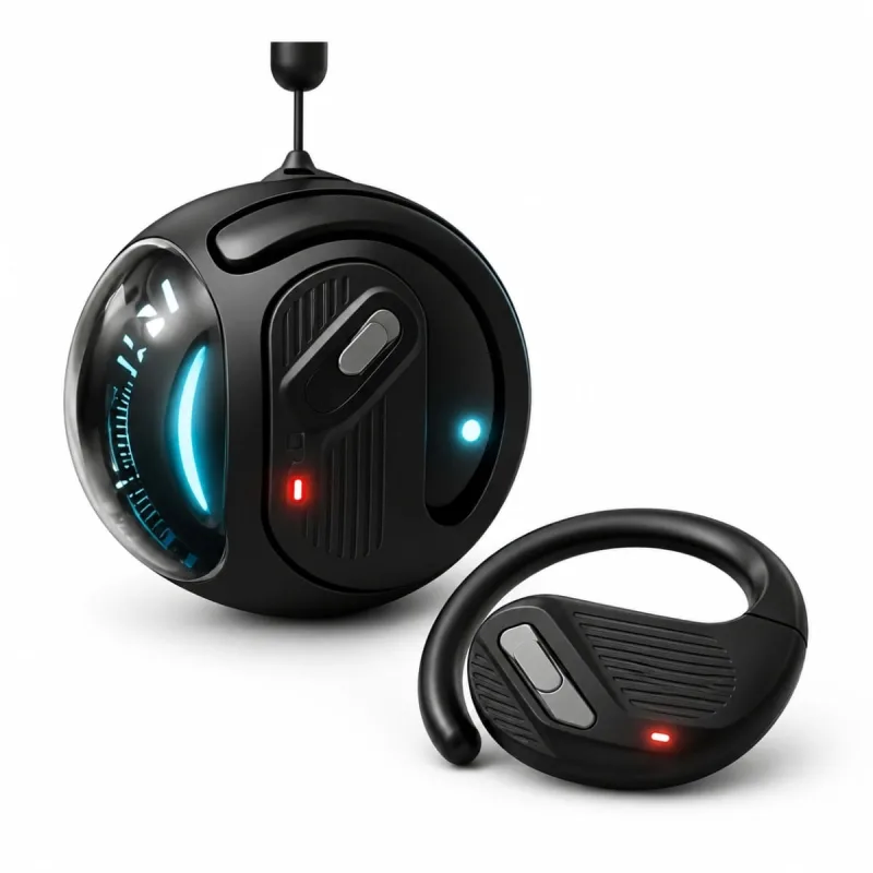 Fone de Ouvido Pingente Alta Qualidade Preto Bluetooth 5.3 - MDM - áudio