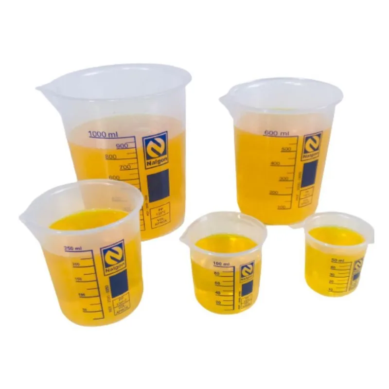 Kit Becker Béquer Pástico Pp 5 Peças 50-100-250-600-1000ml