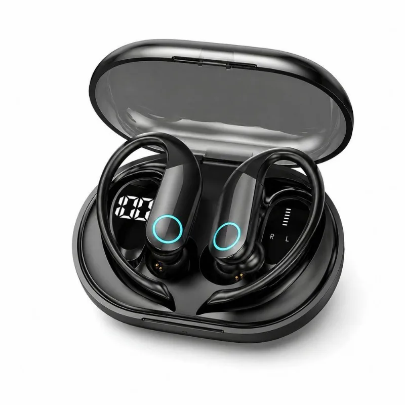 Fone Bluetooth Wireless Esportivo Mdm Arc Com Gancho Auricular Bateria 4 Horas Preto