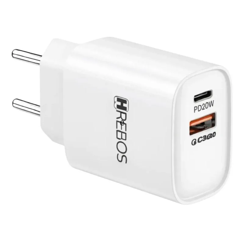 Kit Carregador de Parede MDM 20W Turbo Tipo C e Lightning Branco com 1 Fonte 2 Cabos