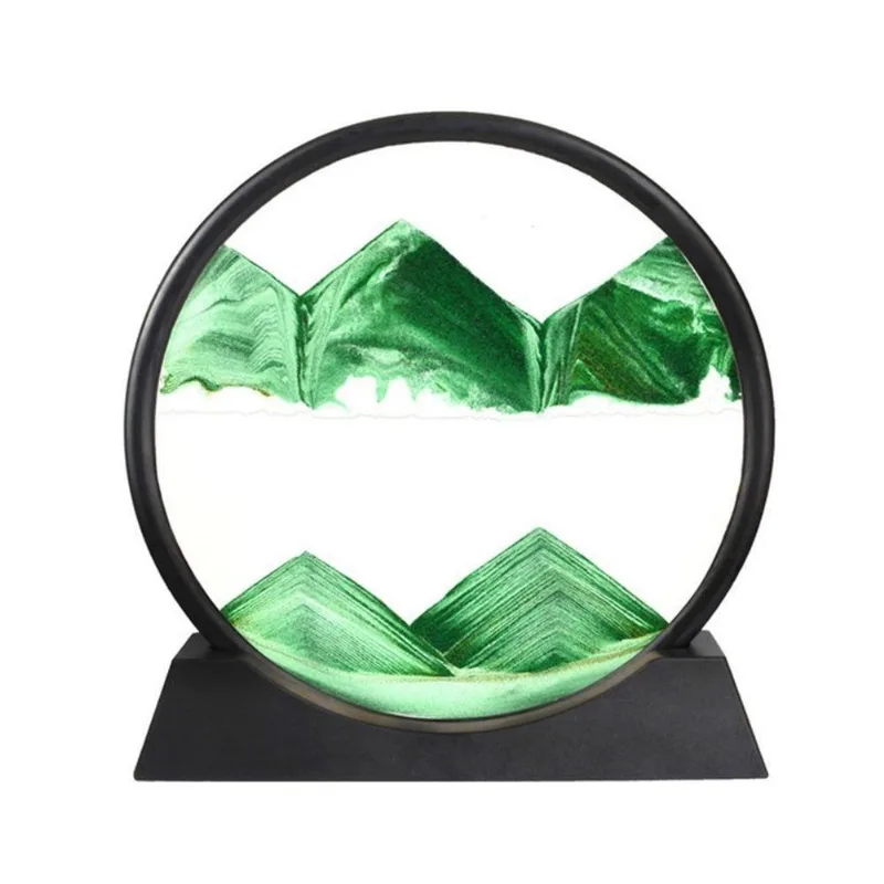 Ampulheta Criativa 3d Circular 12 Polegadas Cor Verde
