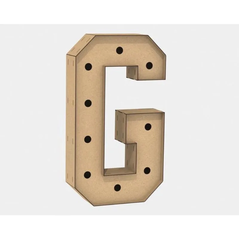 Letra Caixa Grande Mdf 80cm Decoração - mdf Cru 3mm