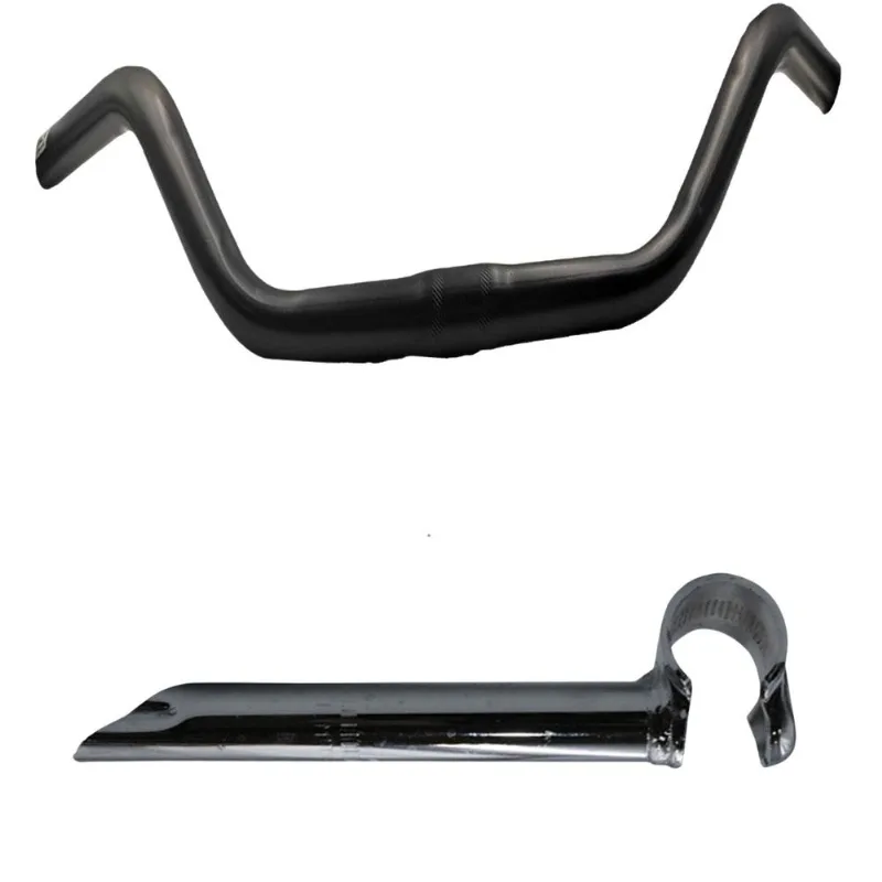 Guidão Chifre Boi 25mm+suporte Guidão Sueco Chanfrado 21.1mm