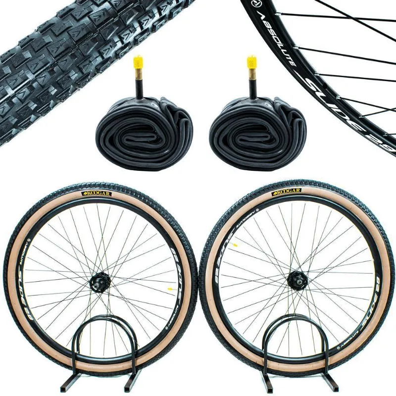 Par Roda Aro 29 Absolute+ 2 Pneus Koogar + 2 Câmaras Pirelli