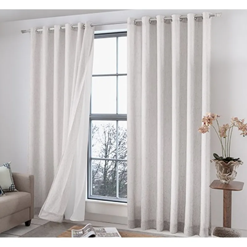 Cortina para Quarto Sala Marfim C/Voil Adomes 2,60m x 4,00m