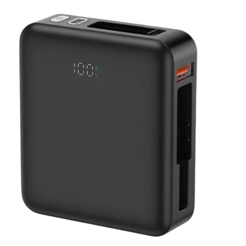 Power Bank Compacto Matte Black com Indicador Preciso de Carga