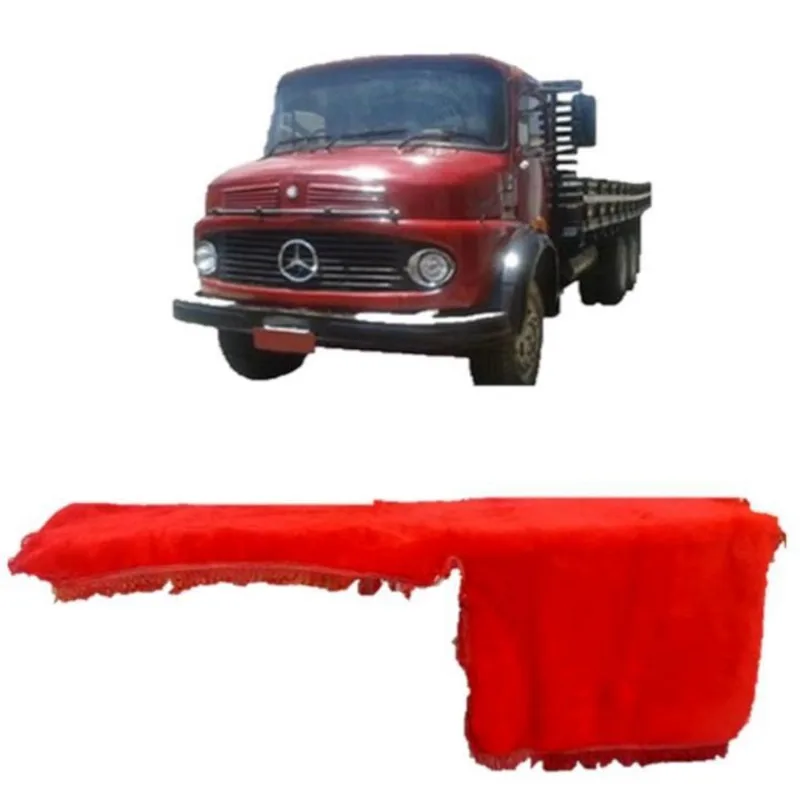 Capa Painel Chinil Sem Logo Para Mercedes Benz 1113 Vermelho